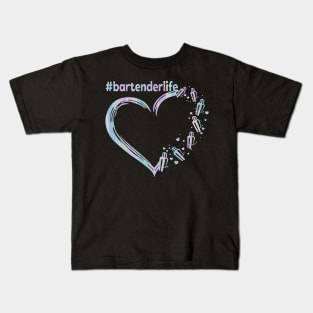 Bartender Life Heart Kids T-Shirt